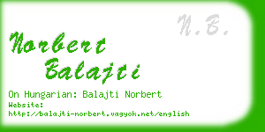 norbert balajti business card